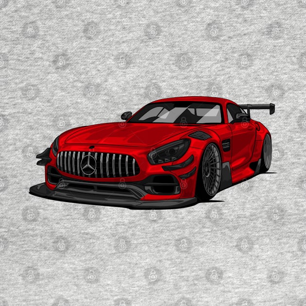 Mercedes AMG GTS widebody Stance Race car by dygus